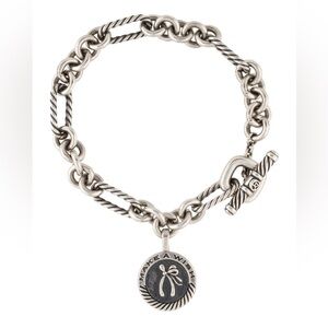 David Yurman Silver Make a Wish Charm Link Bracelet
